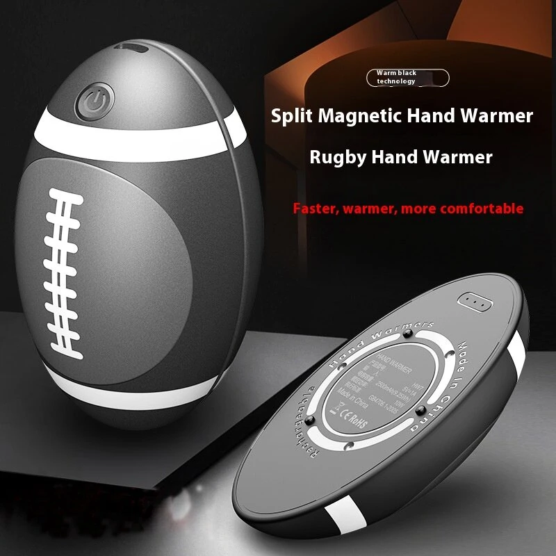 (image for) 2 In 1 Magnetic Hand Warmer Power Bank Dual Purpose Mini Portable Heating Warmer Pocket Warmer Heated Hand Warmers with 3 Levels Double-Sided Heating Hand Warmer